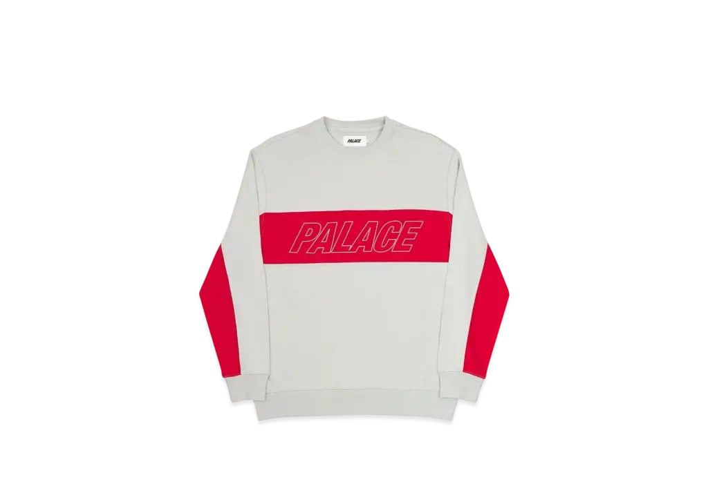 PALACE Tri Panel Crew "Grey Marl"