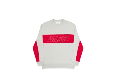 PALACE Tri Panel Crew "Grey Marl"
