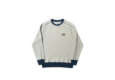 PALACE Waffle On 400G Crew "Grey Marl"
