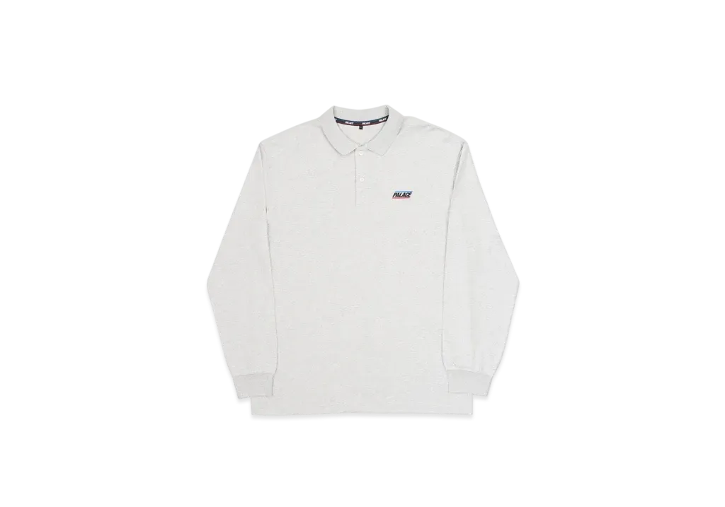 PALACE Basically a Longsleeve Polo "Grey Marl"