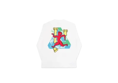 PALACE Dancing Man Longsleeve "White"