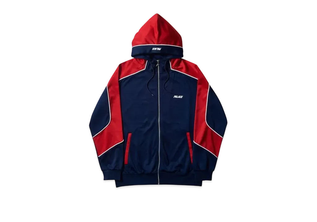 PALACE Pipeline Hooded Track Jacket "Navy Red"