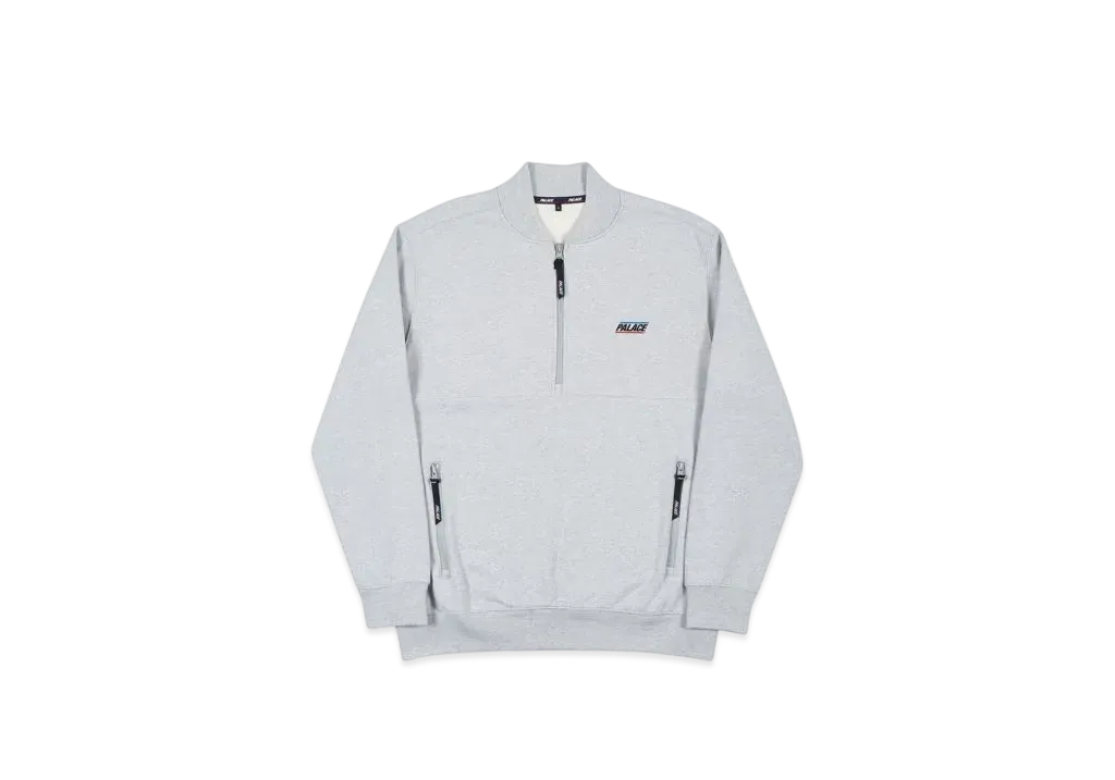 PALACE Half Zip Bomber "Grey Marl"