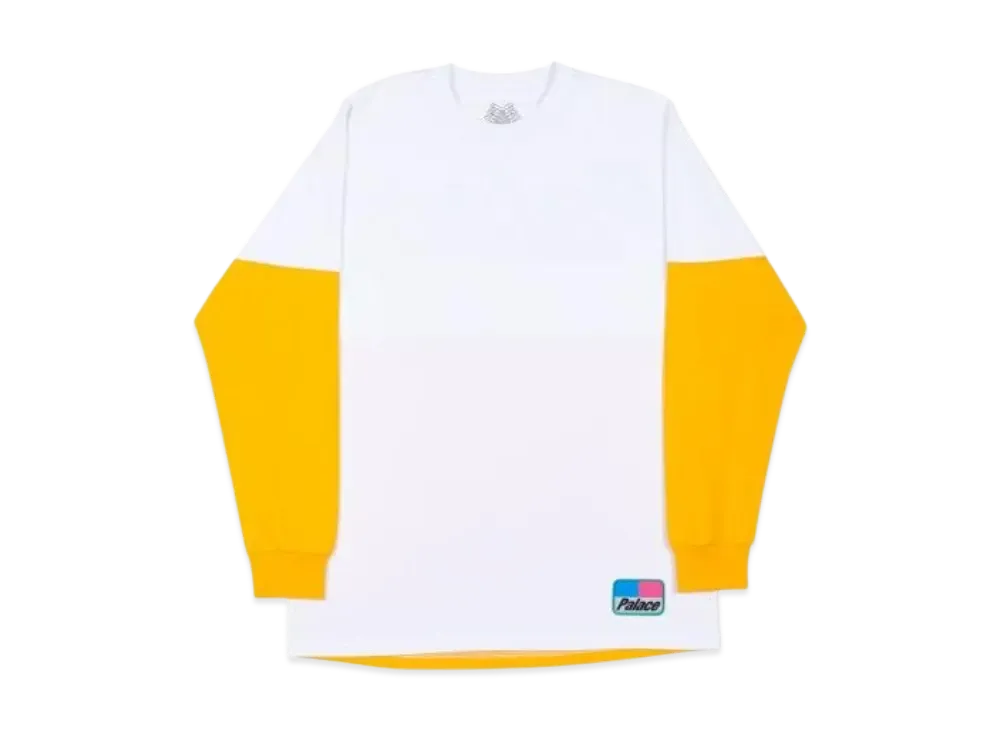 PALACE Splitter Longsleeve "White Yellow"