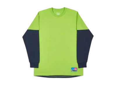 PALACE Splitter Longsleeve "Lime Green Navy"