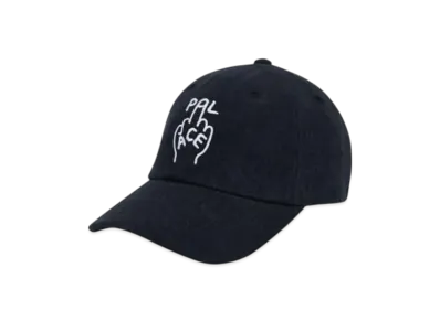 PALACE Finger Up 6-Panel "Black Stonewash"