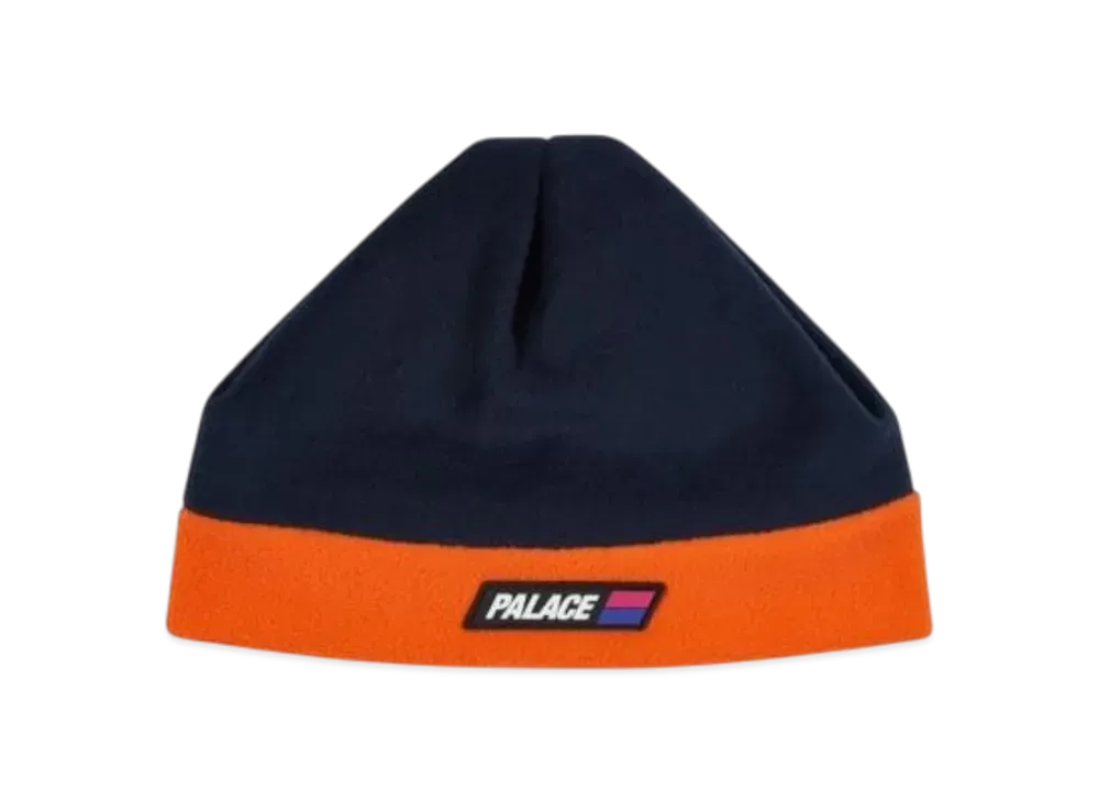 PALACE Fleeced Beanie "Navy Orange"