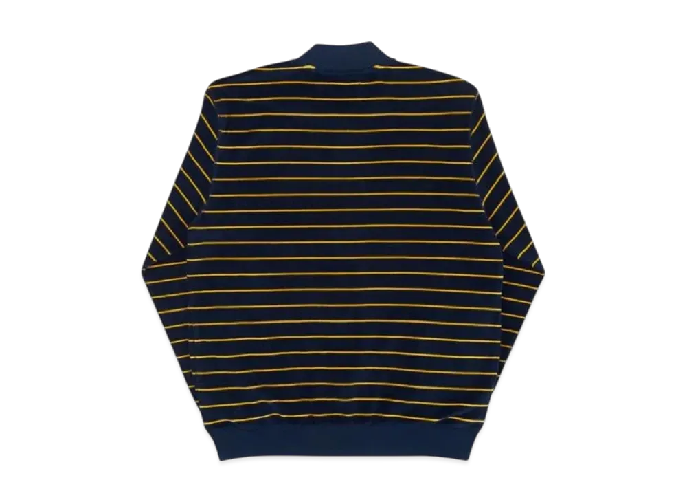 PALACE Velour Bomber "Navy Yellow"