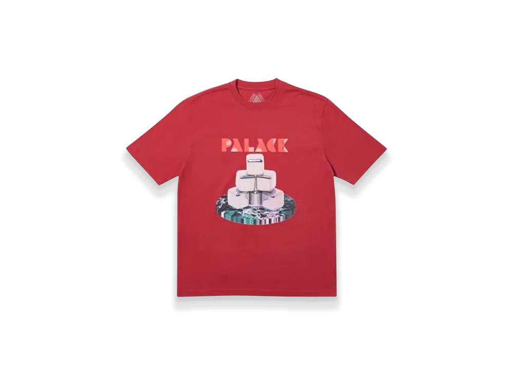 PALACE Cubes T-Shirt "Dark Red"