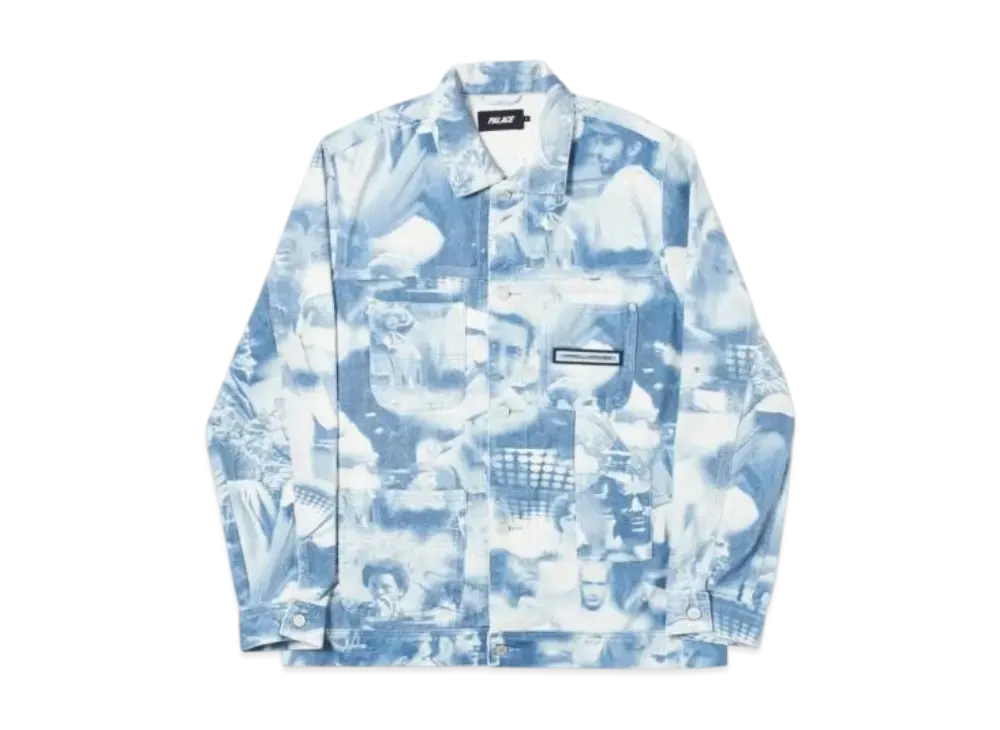 PALACE Team Jacket "White Navy"