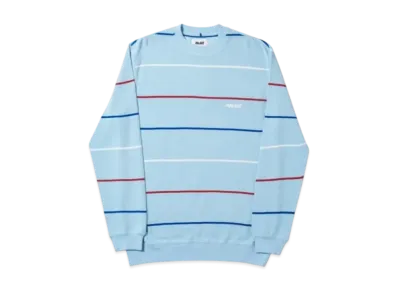 PALACE Waffler Stripe Crew "Sky"