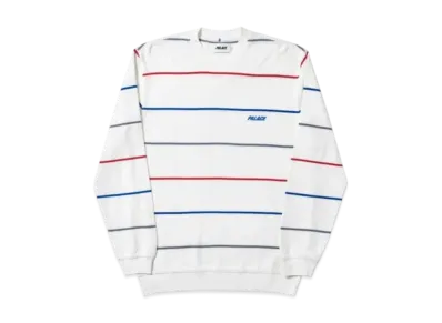 PALACE Waffler Stripe Crew "White"