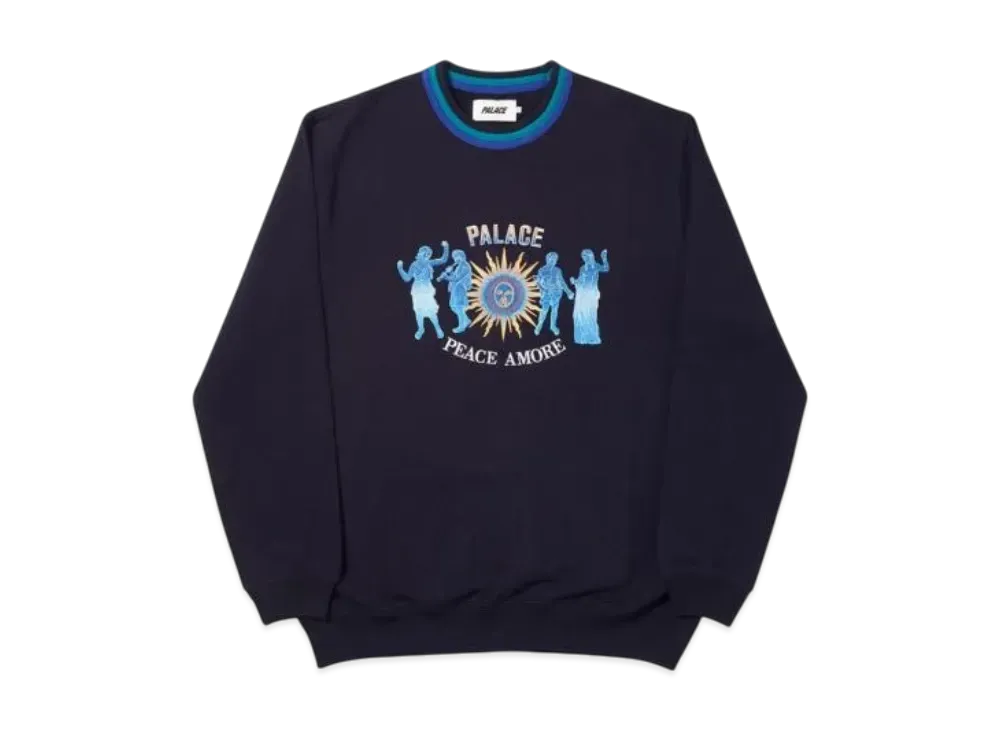 PALACE Tripper Rib Crew "Black"