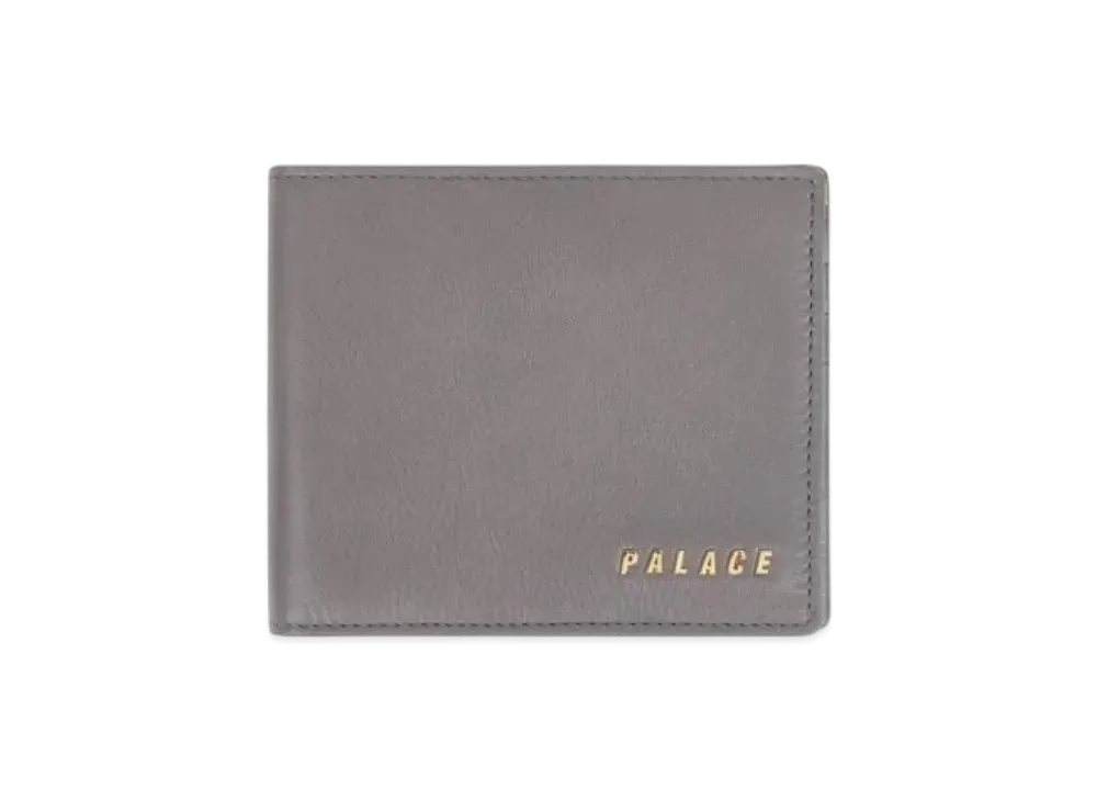 PALACE Leather Billfold Wallet "Grey"