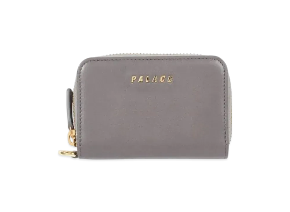 PALACE Leather Zip Wallet "Grey"