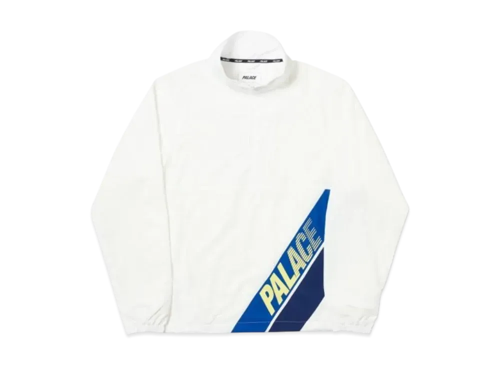 PALACE Pal Beam Cotton Shell 1/4 Zip "White"