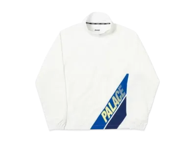 PALACE Pal Beam Cotton Shell 1/4 Zip "White"