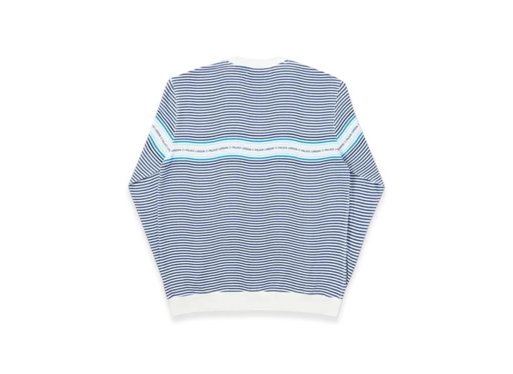 PALACE Wavey Stripe Crew "Navy"