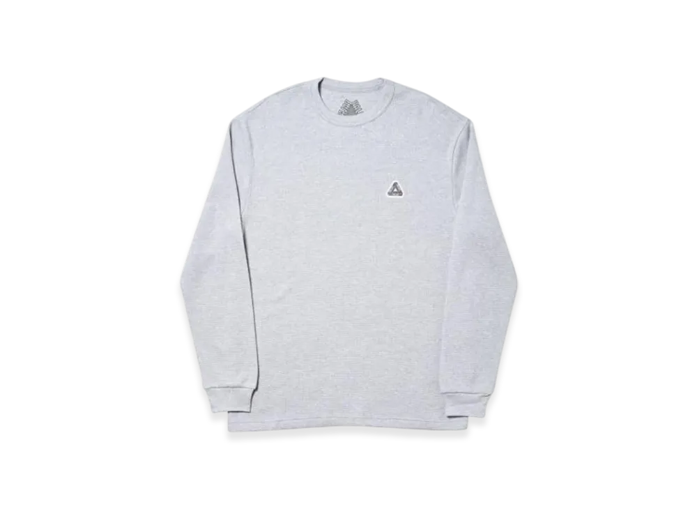 PALACE Sofar Waffle Longsleeve "Grey Marl"