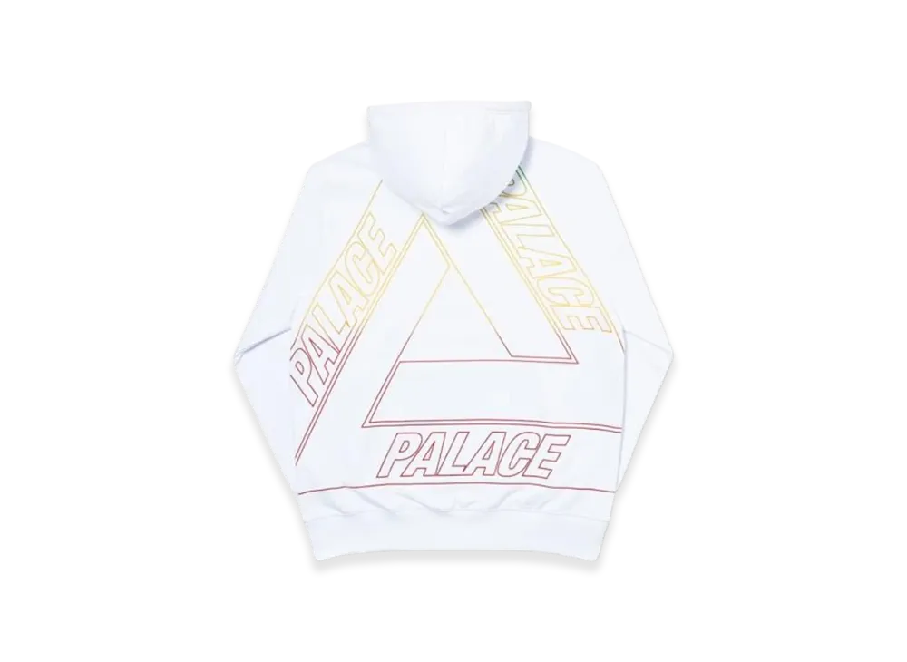 PALACE Linear Triple Fade Hood "White"