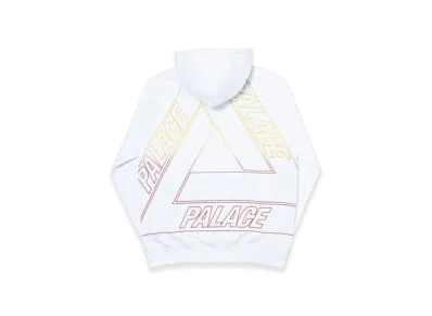 PALACE Linear Triple Fade Hood "White"