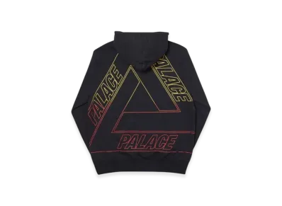 PALACE Linear Triple Fade Hood "Black"