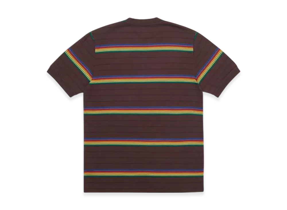 PALACE Mershy-Pea Stripey T-Shirt "Burgundy"