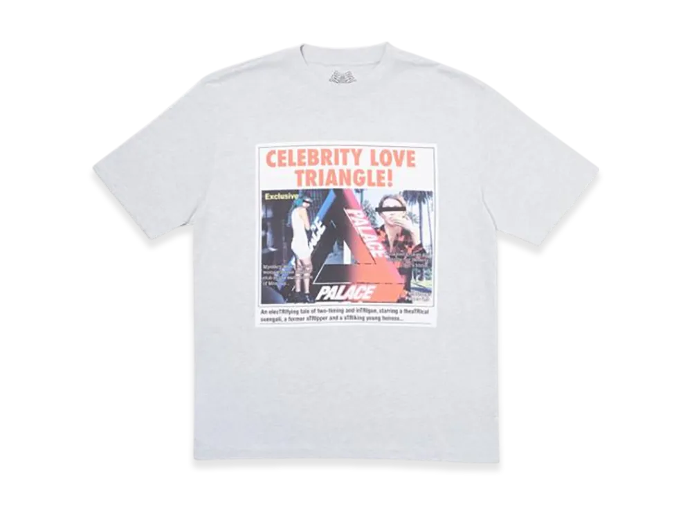 PALACE Love Triangle T-Shirt "Grey Marl"