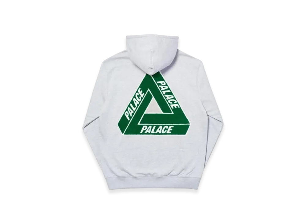 PALACE Tri-Chenille Hood "Grey Marl"