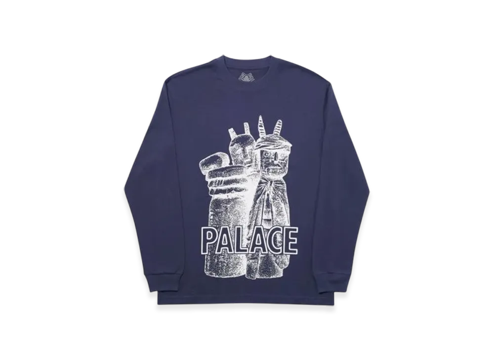 PALACE P3 Longsleeve ネイビー　サイズXL P3 LONGSLEEVE | PALACE SKATEBOARDS