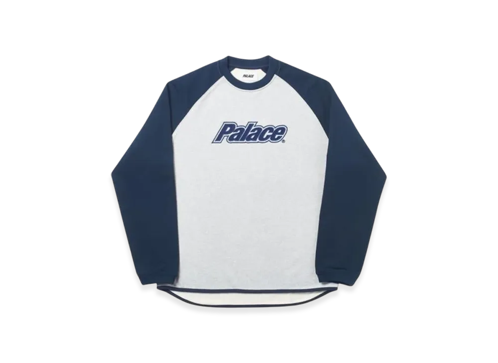PALACE Blinder Crew "Navy Grey Marl"