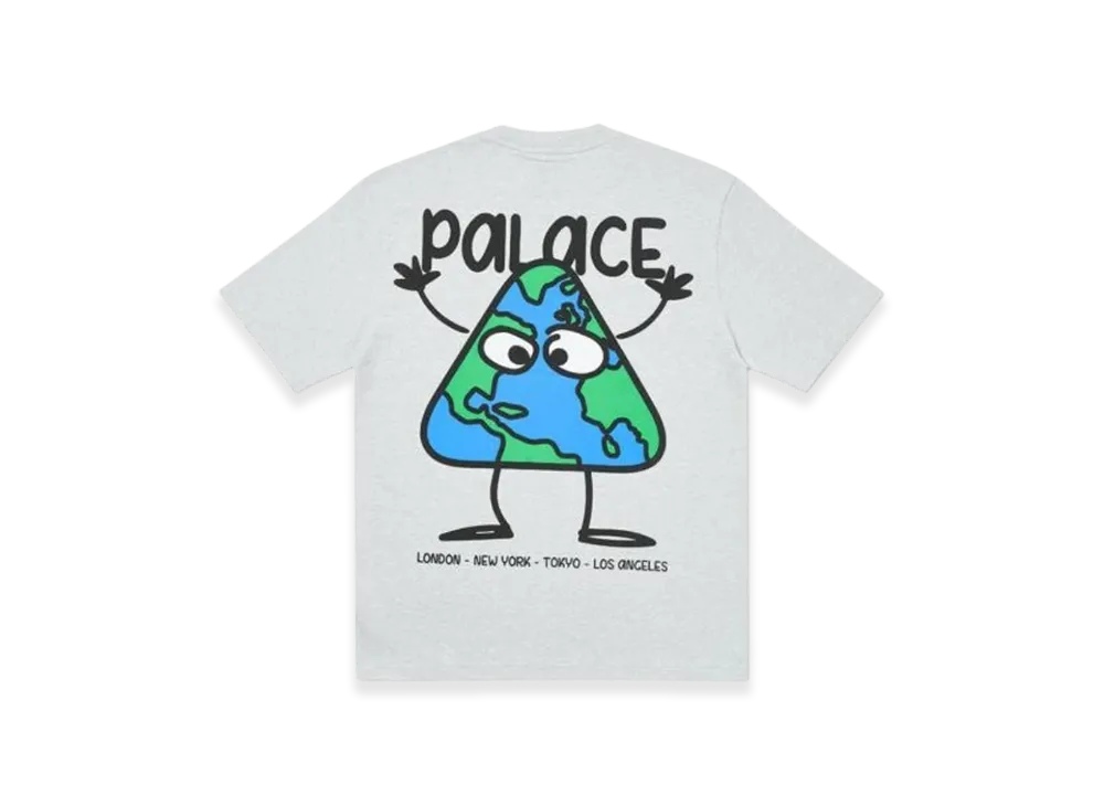 PALACE Globlerone T-Shirt "Grey Marl"
