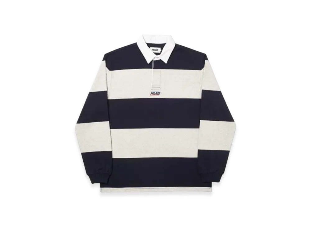 PALACE Striped Rugby "Black Grey"