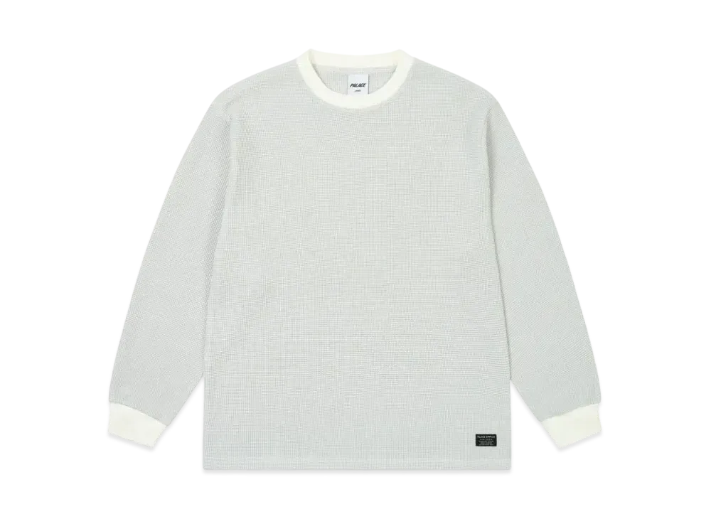 PALACE 2-Tone Waffle Longsleeve "White"