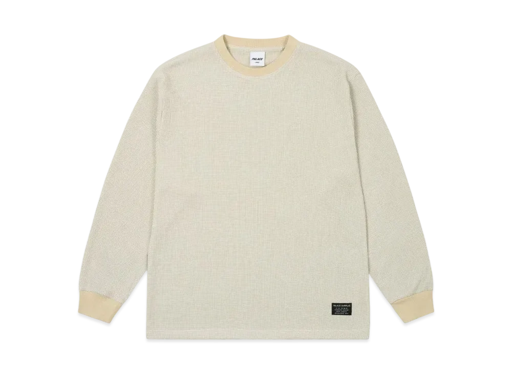 PALACE 2-Tone Waffle Longsleeve "Stoney Grey"