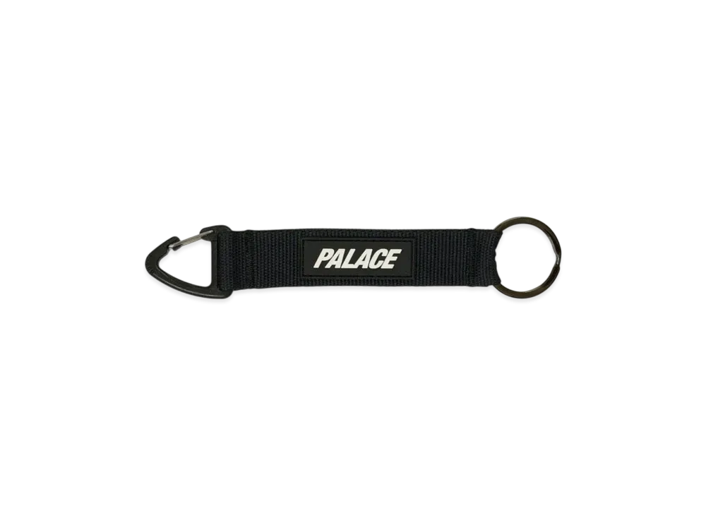 PALACE Triangle Webbing Keyring "Black"