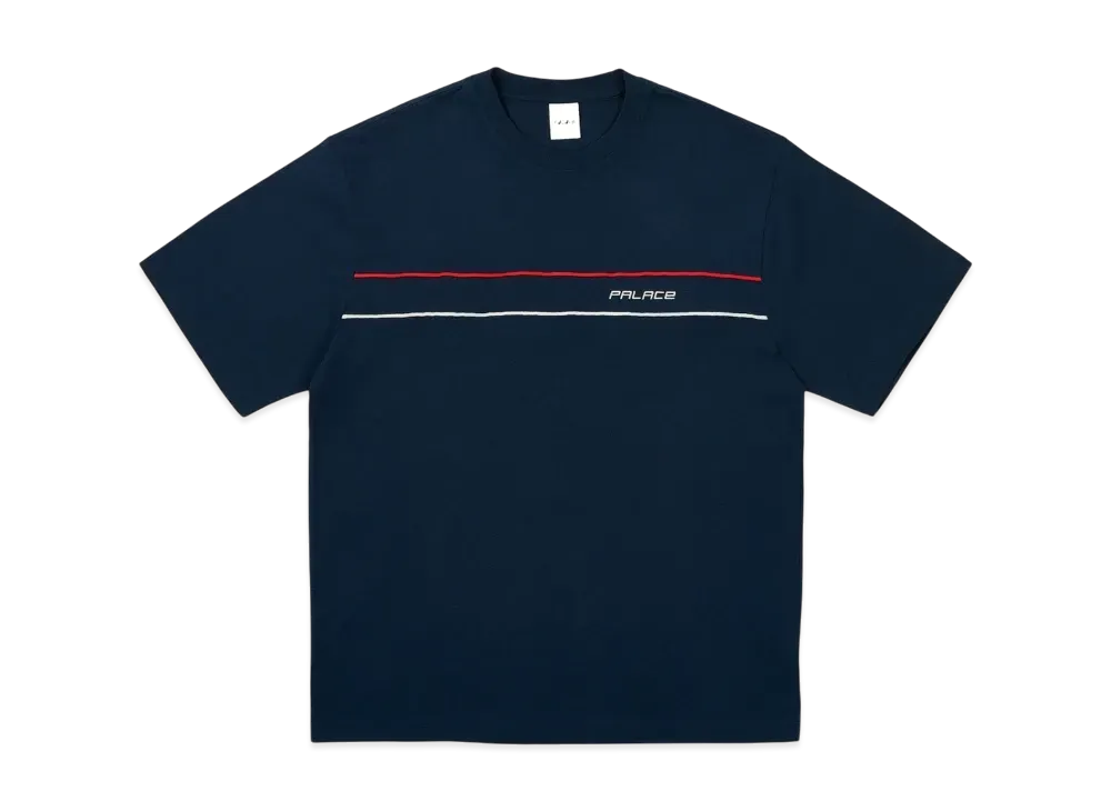 PALACE Piped Panel T-Shirt "Navy"