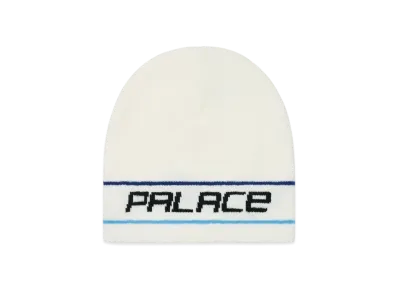 Palace Stripe Nein Cuff Beanie "White"