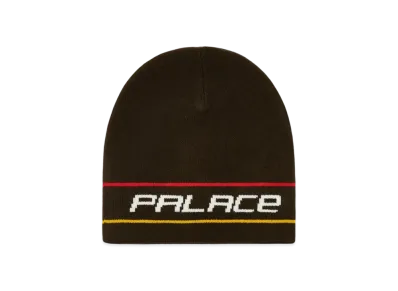 Palace Stripe Nein Cuff Beanie "Brown"