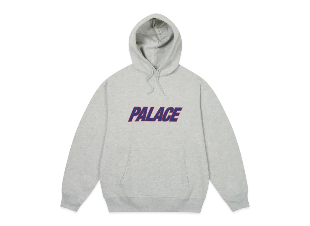 PALACE DUO LOGO HOOD "Grey Marl"
