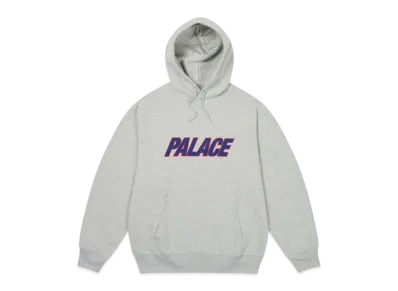 PALACE DUO LOGO HOOD "Grey Marl"