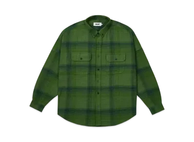 PALACE BRUSHED FLANNEL DROP SHOULDER SHIRT "Green"