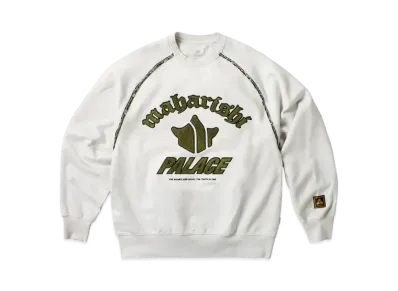 PALACE x MAHARISHI Temple Script Crew "Stone"