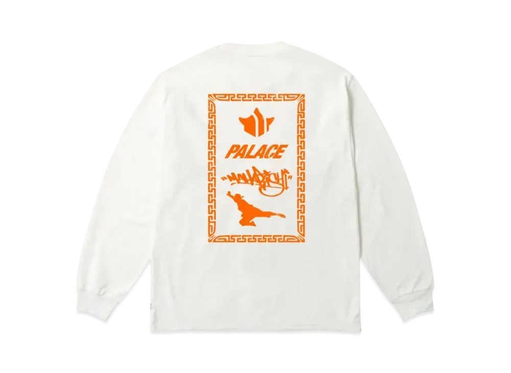 PALACE x MAHARISHI Shaolin Tag Longsleeve "White"