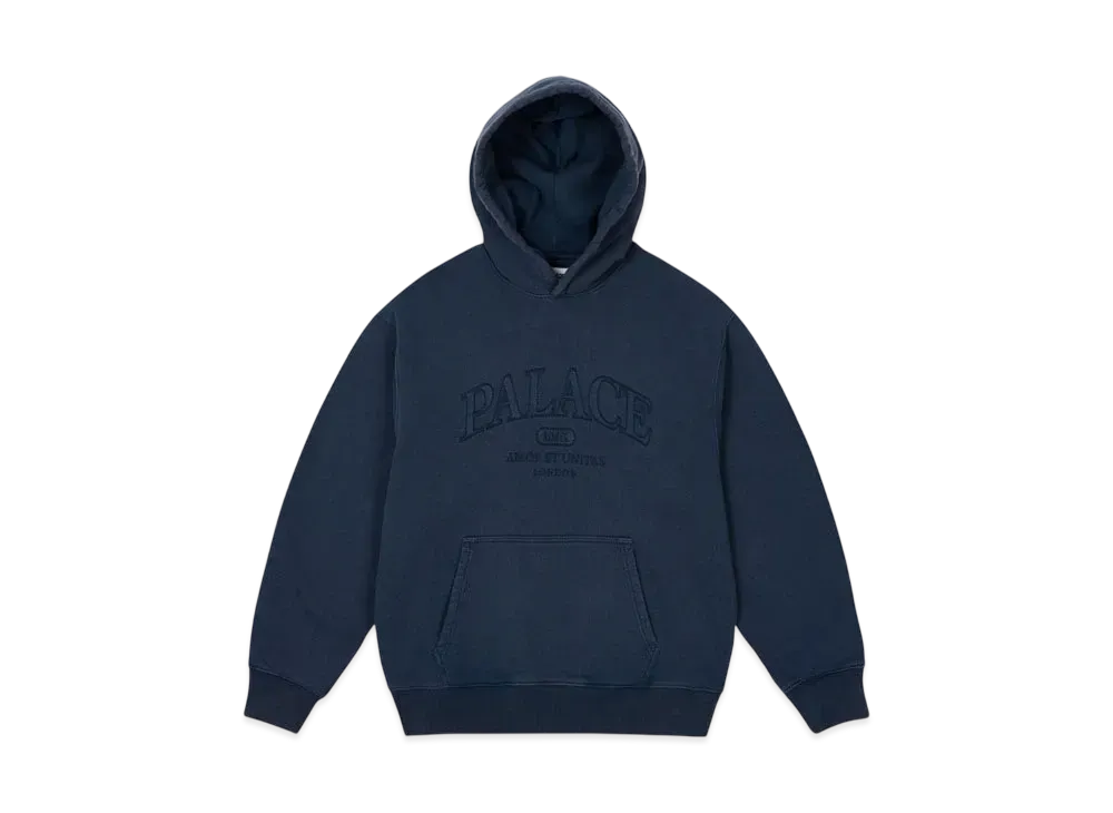 PALACE Unitas Pigment Wash Hood "Navy"