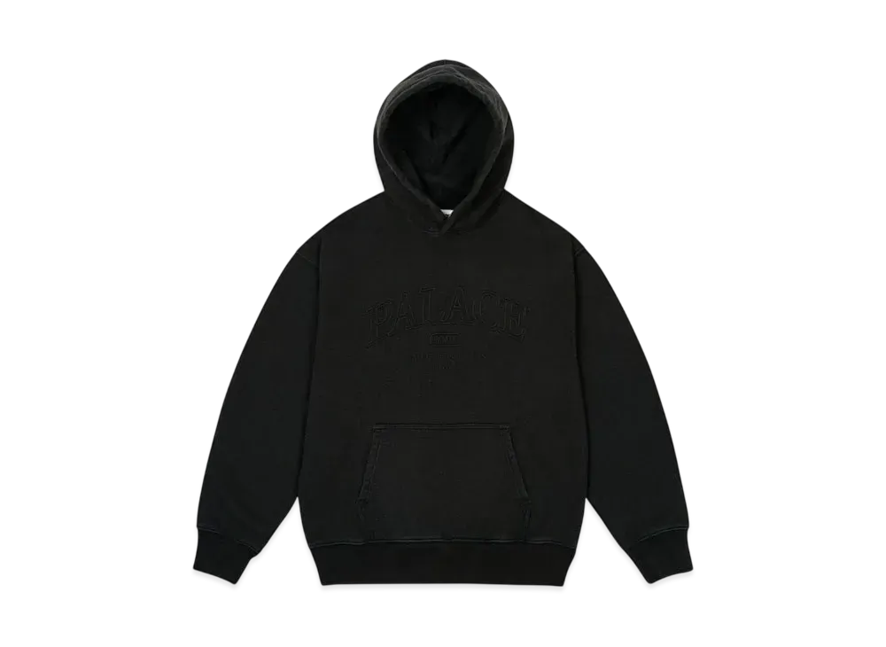 PALACE Unitas Pigment Wash Hood "Black"