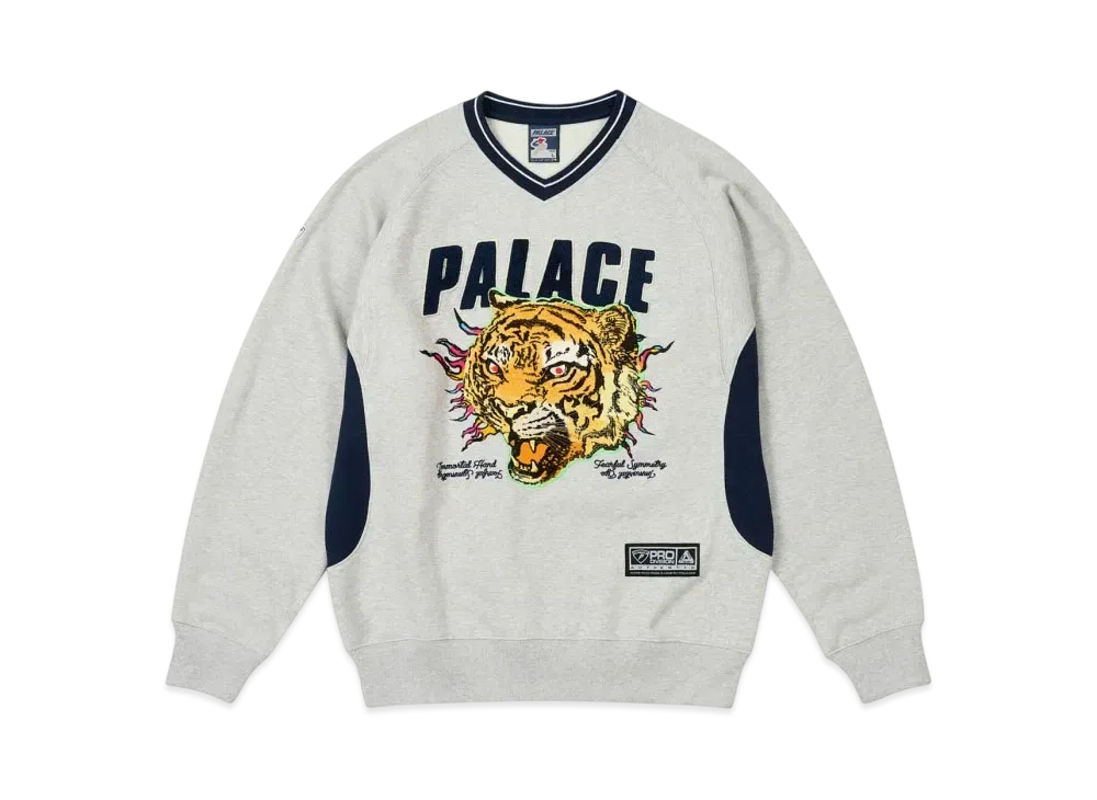 PALACE Tora Tora Crew "Grey Marl"