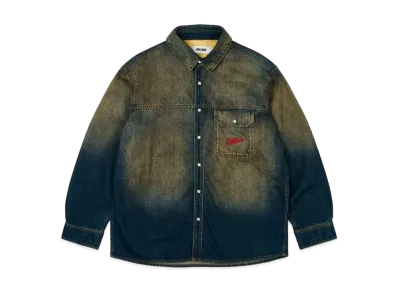 PALACE Scripty Denim Shirt "Wash Indigo"