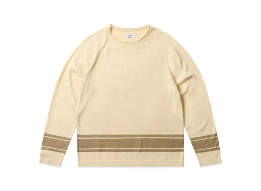 PALACE x C.P. Company Cotton Sea Island Mock Neck Knit "Stone"