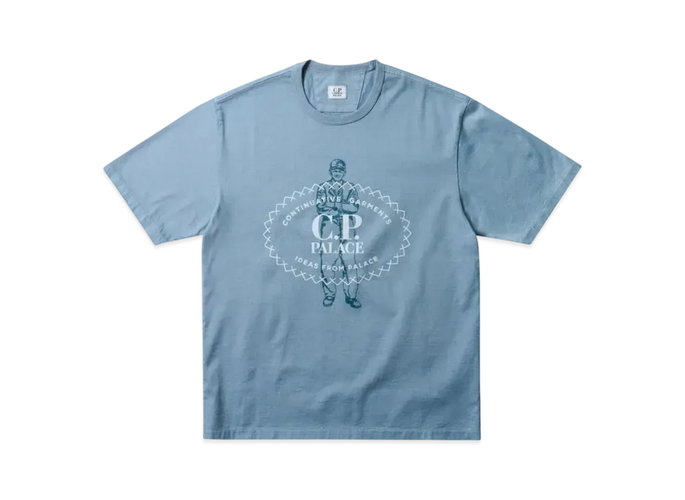 PALACE x C.P. Company Heavy T Shirt "Blue"